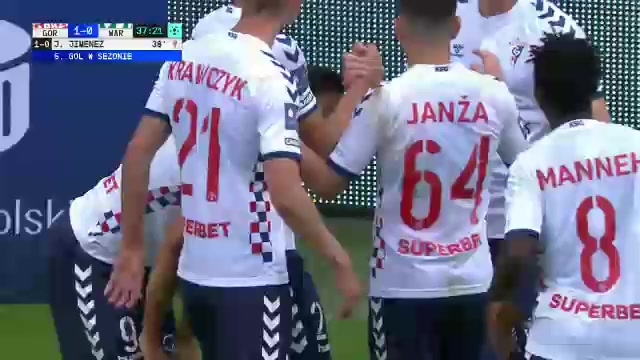 POL PR Gornik Zabrze Vs Warta Poznan 36 phút Jesus Jimenez NunezVào, ghi bàn 1:0