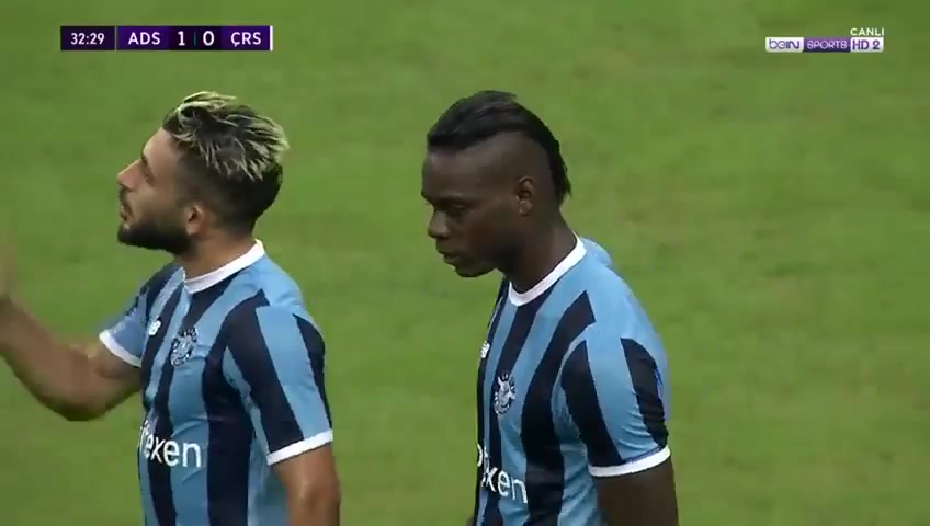 TUR D1 Adana Demirspor Vs Caykur Rizespor 32 phút Barwuah Mario BalotelliVào, ghi bàn 1:0