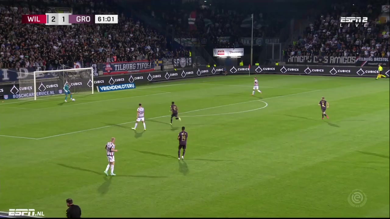 HOL D1 Willem II Vs Groningen Tomas Suslov Goal in 61 min, Score 2:1