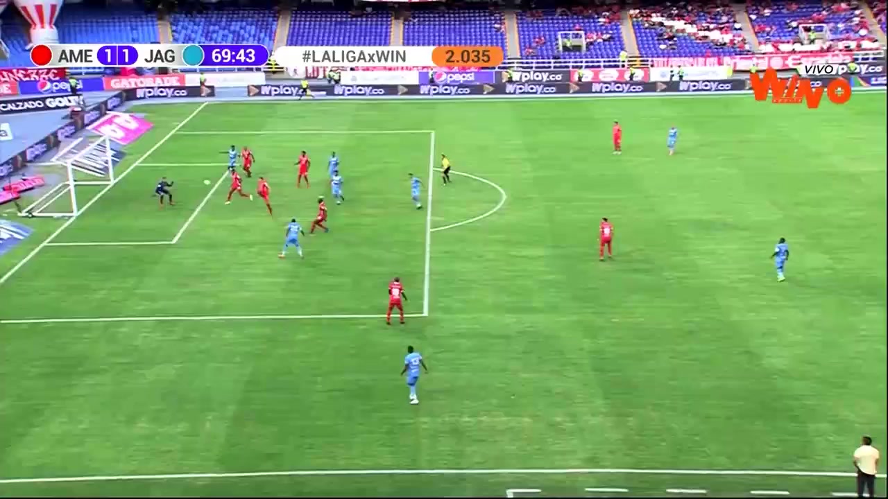 COL D1 America de Cali Vs Jaguares de Cordoba 69 phút Carlos SierraVào, ghi bàn 1:1