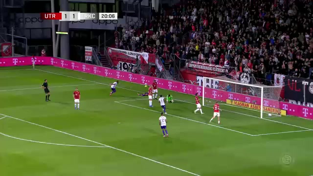 HOL D1 FC Utrecht Vs RKC Waalwijk Jens Odgaard Goal in 19 min, Score 1:1