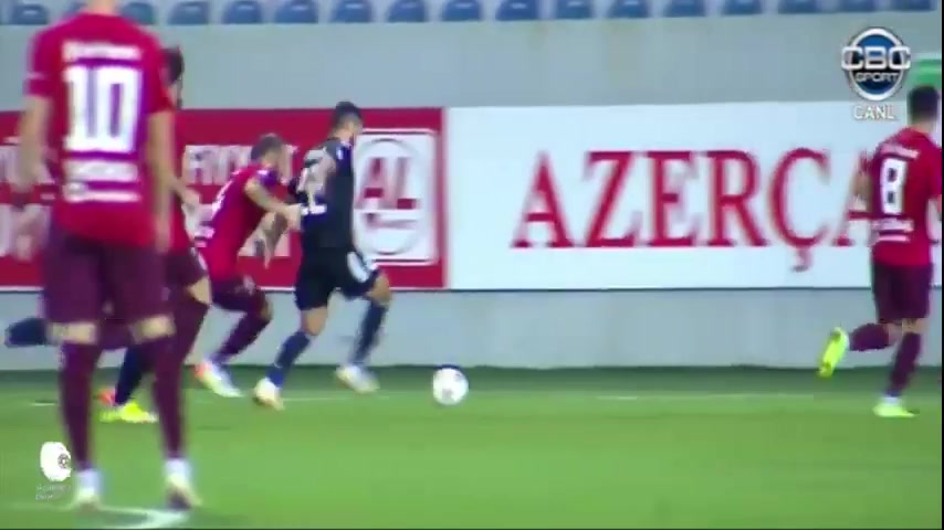 613 Qarabag Vs Standard Sumgayit 40 skor gol , skor 1:0