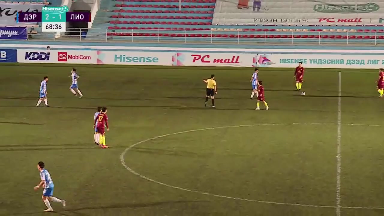 蒙古超 德仁FC Vs BCH狮子 70分进球,比分2:2