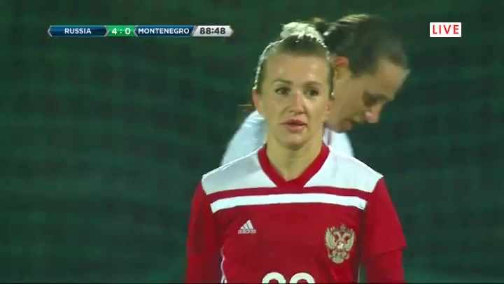 WWCPE Russia (w) Vs Montenegro (w) Anna Belomyttseva Goal in 89 min, Score 5:0