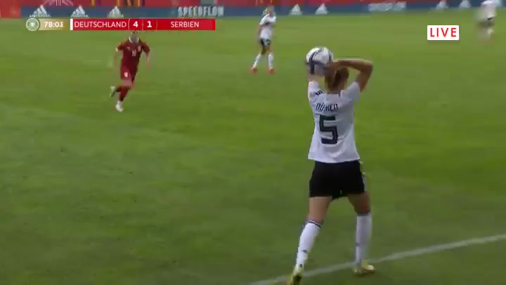 WWCPE Germany (w) Vs Serbia (w) Melanie Leupolz Goal in 78 min, Score 5:1