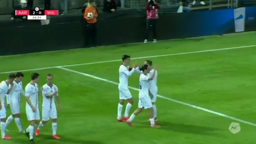SUI D1 Aarau Vs FC Wil 1900 Donat Rrudhani Goal in 23 min, Score 2:0
