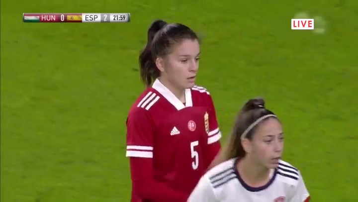 WWCPE Hungary (w) Vs Spain (w) 23 ทำประตู Mariona Caldentey ประตู, ทำคะแนน 0:3