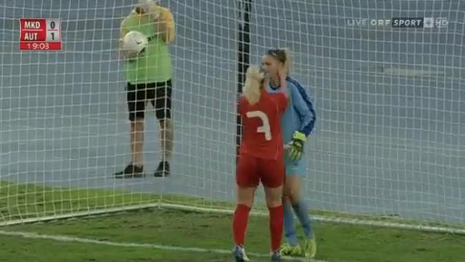 WWCPE North Macedonia (w) Vs Austria (w) Nicole Billa Goal in 19 min, Score 0:2