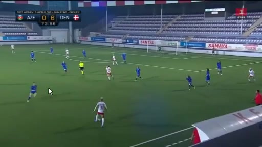 WWCPE Azerbaijan (w) Vs Denmark (w) Mille Gejl Goal in 75 min, Score 0:8