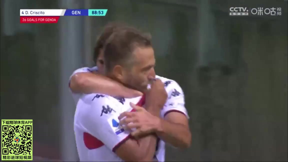 Serie A Bologna Vs Genoa 88 ทำประตู Domenico Criscito ประตู, ทำคะแนน 2:2