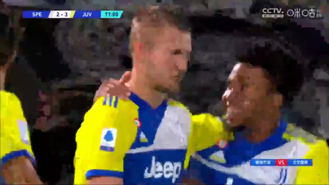 Serie A Spezia Vs Juventus Matthijs de Ligt Goal in 72 min, Score 2:3