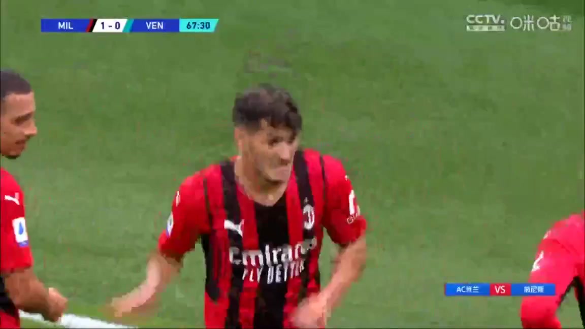 Serie A AC Milan Vs Venezia Brahim Diaz Goal in 67 min, Score 1:0