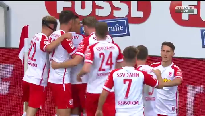 GER D2 Jahn Regensburg Vs Erzgebirge Aue Jan-Niklas Beste Goal in 6 min, Score 1:0