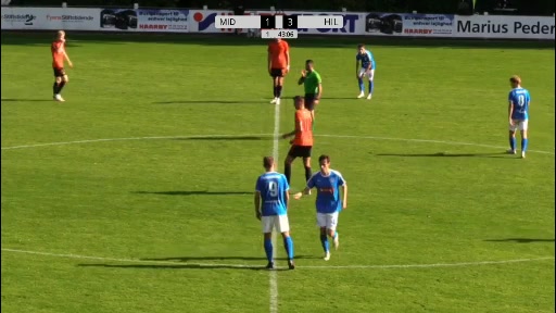 DEN D2 Middelfart G og Vs Hillerod Fodbold Kristensen Goal in 45 min, Score 1:3