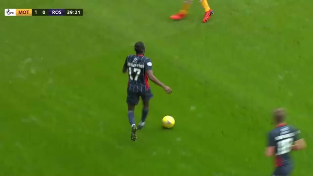 SCO PR Motherwell Vs Ross County Regan Charles-Cook Goal in 38 min, Score 1:1