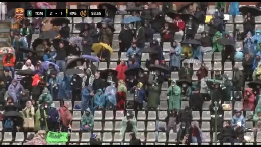 RUS D1 Tom Tomsk Vs PFK Kuban Soslan Takazov Goal in 58 min, Score 2:1