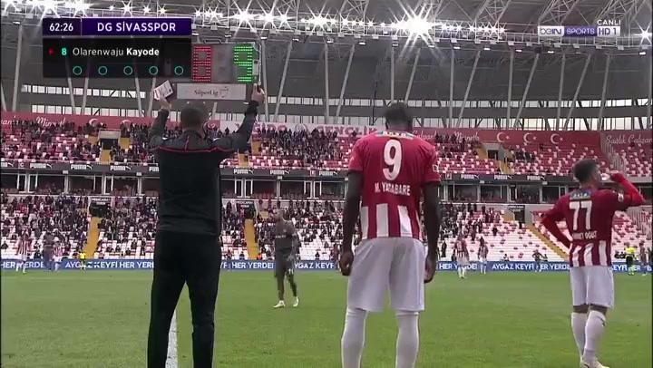 TUR D1 Sivasspor Vs Karagumruk 62 phút Vào, ghi bàn 4:0