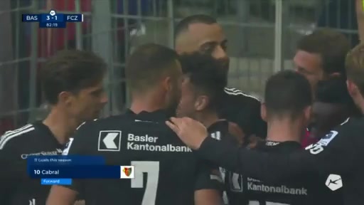 SUI Sl Basel Vs FC Zurich 82 phút Vào, ghi bàn 3:1