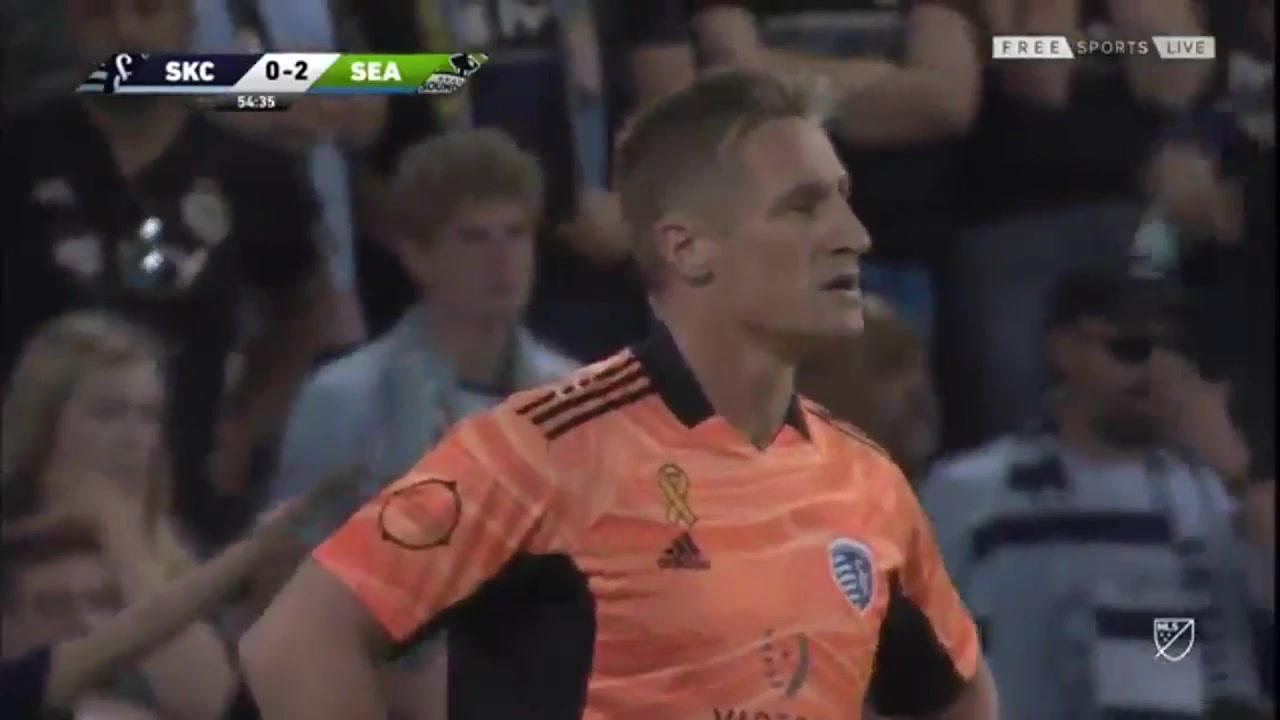 MLS FC Kansas City Vs Seattle Sounders 54 ทำประตู  ประตู, ทำคะแนน 0:2