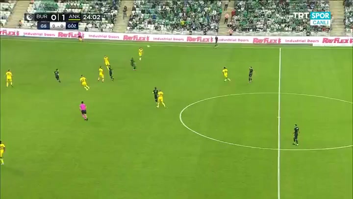 TUR D2 Bursaspor Vs Ankaragucu 25 phút Eren DerdiyokVào, ghi bàn 0:2