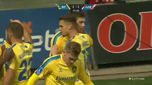 DEN SASL Brondby IF Vs Aalborg 49 ทำประตู  ประตู, ทำคะแนน 1:1