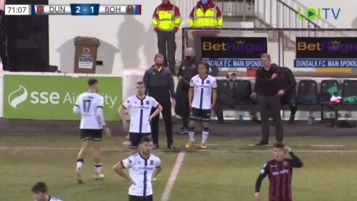 IRE PR Dundalk Vs Bohemians Tyreke Wilson Goal in 70 min, Score 2:1