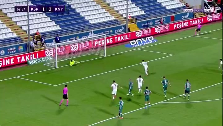 TUR D1 Kasimpasa Vs Konyaspor Umut Bozok Goal in 63 min, Score 2:2