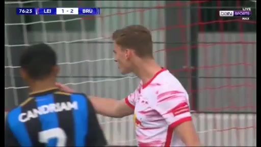 UEFA YL U19 RB LeipzigU19 Vs Club Brugge U19 Sandra C. Goal in 77 min, Score 1:3