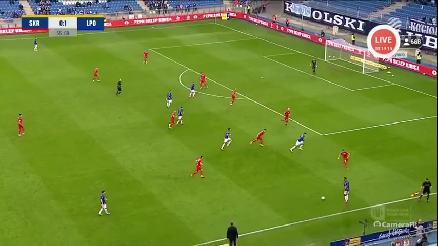 POL Cup Skra Czestochowa Vs Lech Poznan Barry Douglas Goal in 58 min, Score 0:2