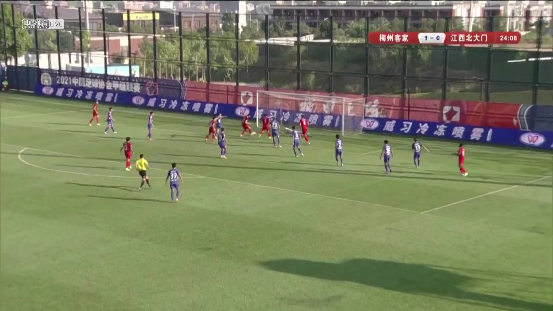 CHA D1 Meizhou Hakka Vs Jiangxi Liansheng FC 23 ทำประตู Liu Sheng ประตู, ทำคะแนน 2:0