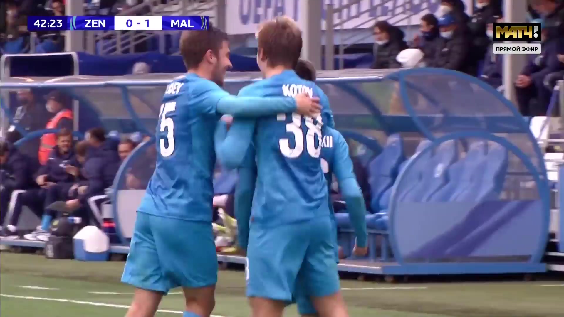 1327 Zenit St.Petersburg U19 Vs Malmo U19 42 skor gol , skor 1:1