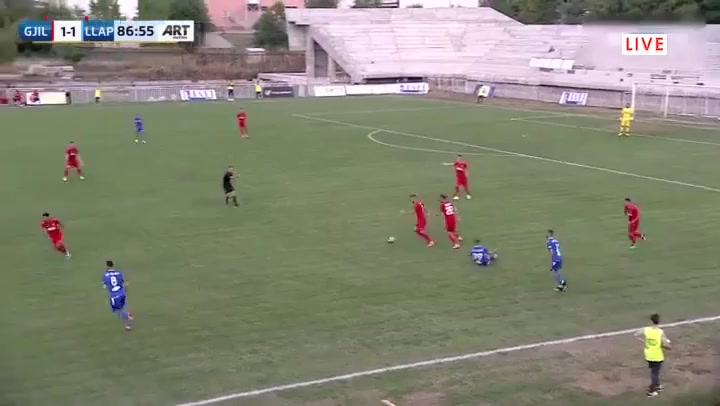 Kos L Gjilani Vs KF Llapi Halili Goal in 89 min, Score 2:1