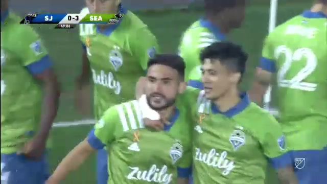 MLS San Jose Earthquakes Vs Seattle Sounders 49 ทำประตู  ประตู, ทำคะแนน 0:3