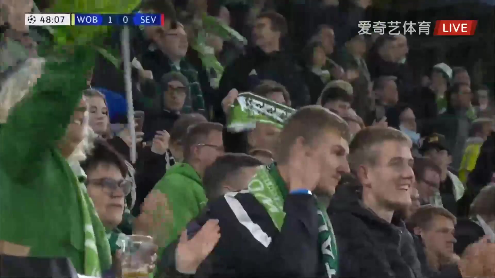 UEFA CL VfL Wolfsburg Vs Sevilla 49 ทำประตู Renato Steffen ประตู, ทำคะแนน 1:0