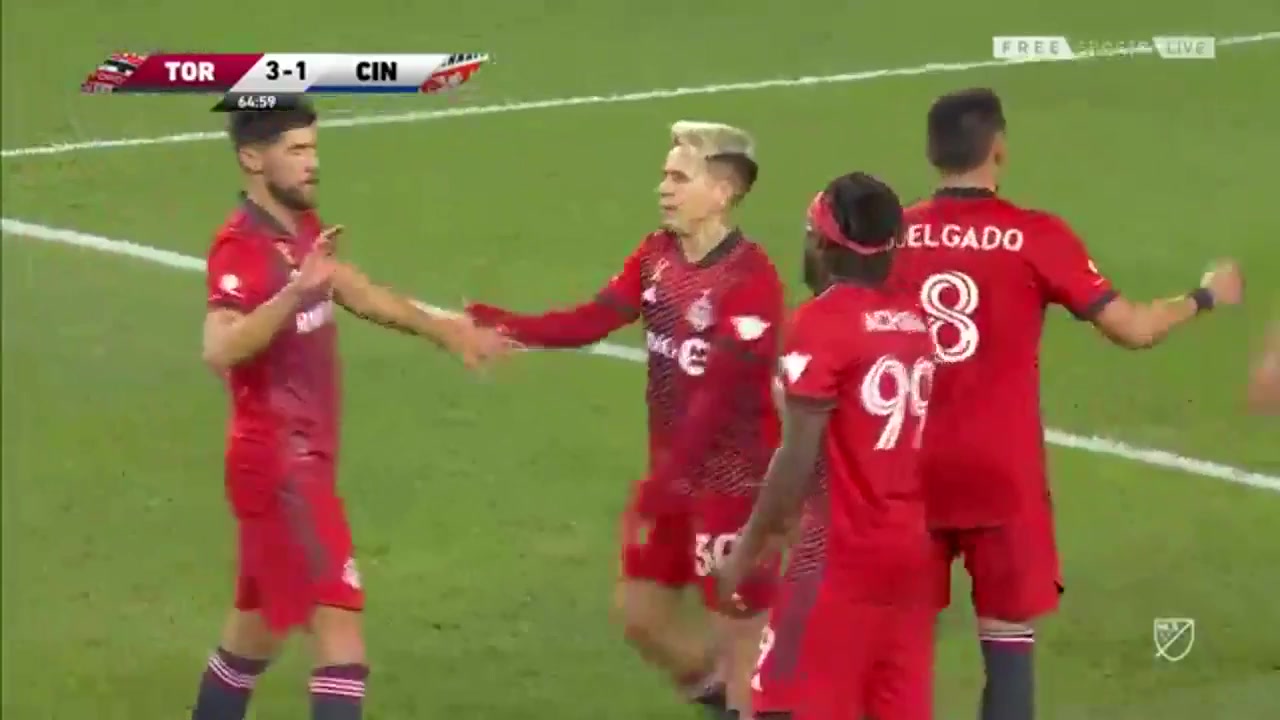 MLS Toronto FC Vs FC Cincinnati 64 ทำประตู Ifunanyachi Achara ประตู, ทำคะแนน 3:1