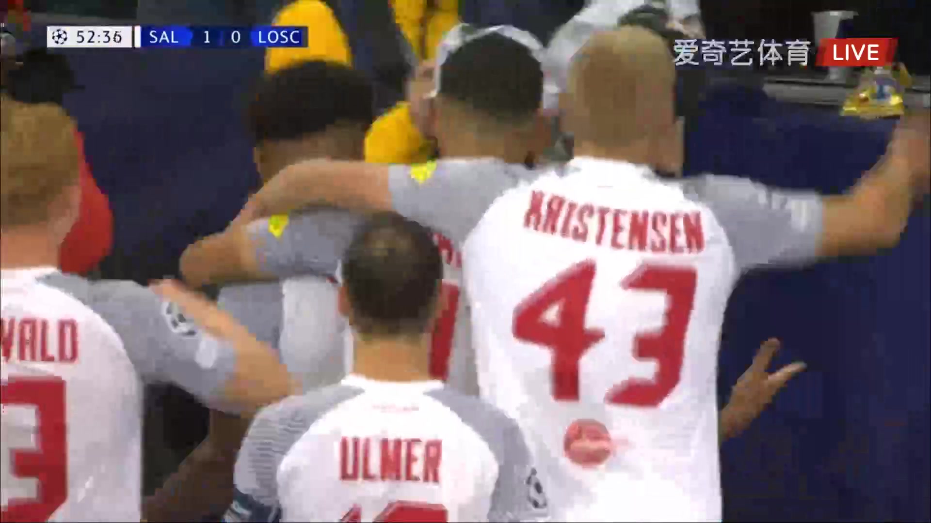 UEFA CL Red Bull Salzburg Vs Lille Karim Adeyemi Goal in 53 min, Score 2:0