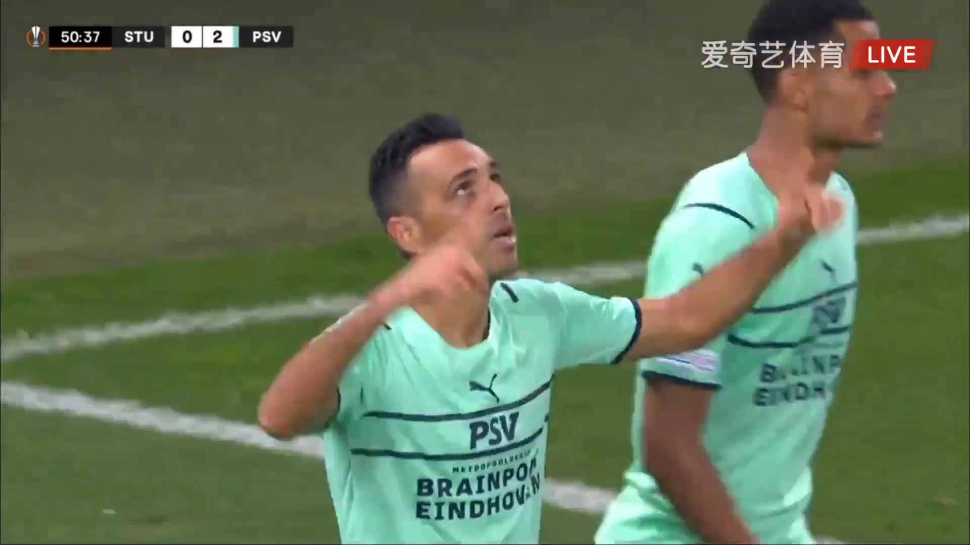 UEFA EL Sturm Graz Vs PSV Eindhoven Eran Zahavi Goal in 50 min, Score 0:2