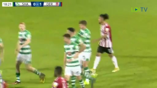 IRE PR Shamrock Rovers Vs Derry City Lee Grace Goal in 17 min, Score 1:1