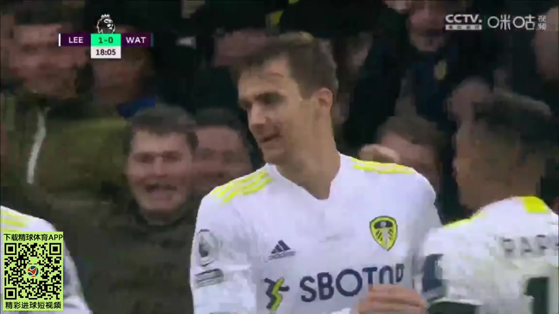 EPL Leeds United Vs Watford 17 phút Diego Javier Llorente RiosVào, ghi bàn 1:0