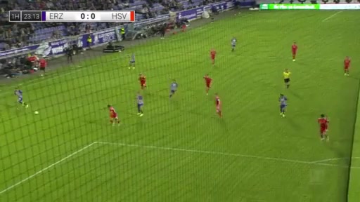 GER D2 Erzgebirge Aue Vs Hamburger SV Antonio Jonjic Goal in 22 min, Score 1:0