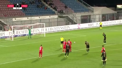 SUI D1 Vaduz Vs Thun 19 phút Alexander GerndtVào, ghi bàn 0:1