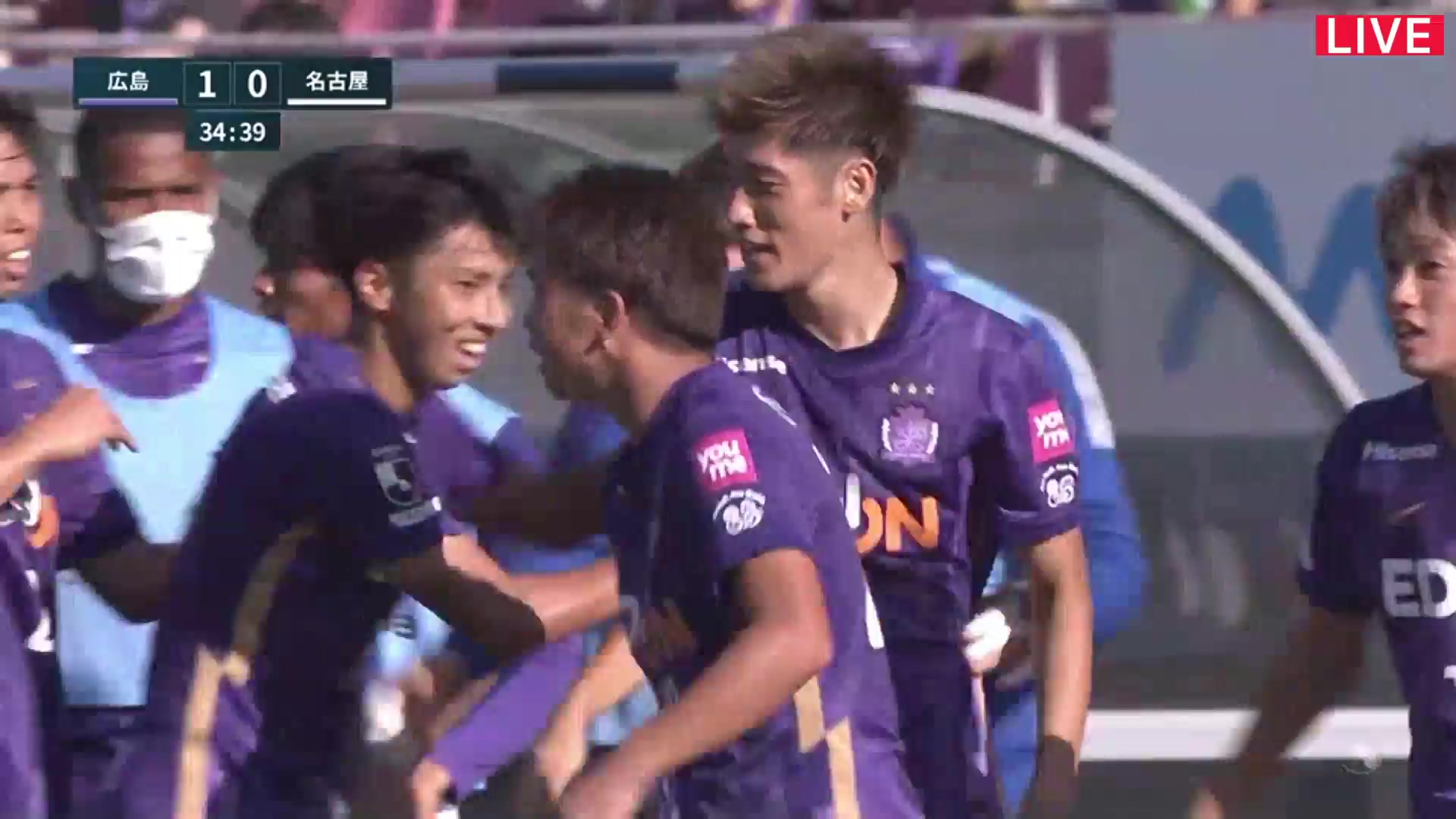 JPN D1 Hiroshima Sanfrecce Vs Nagoya Grampus  Goal in 33 min, Score 1:0