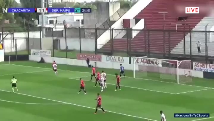 ARG D2 Chacarita juniors Vs Deportivo Maipu Santiago.Gonzalez Goal in 83 min, Score 1:2