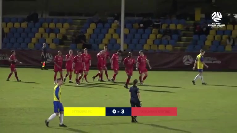 AUS QSL Brisbane Strikers Vs Redlands United FC 53 ทำประตู  ประตู, ทำคะแนน 0:3