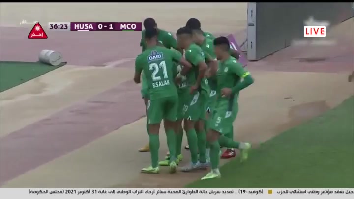 MAR D1 Hassania Agadir Vs MCO Mouloudia Oujda 36 ทำประตู  ประตู, ทำคะแนน 0:1