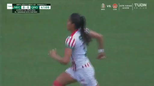 Mex MFW Club Necaxa (w) Vs Queretaro (w) 42 ทำประตู  ประตู, ทำคะแนน 1:0