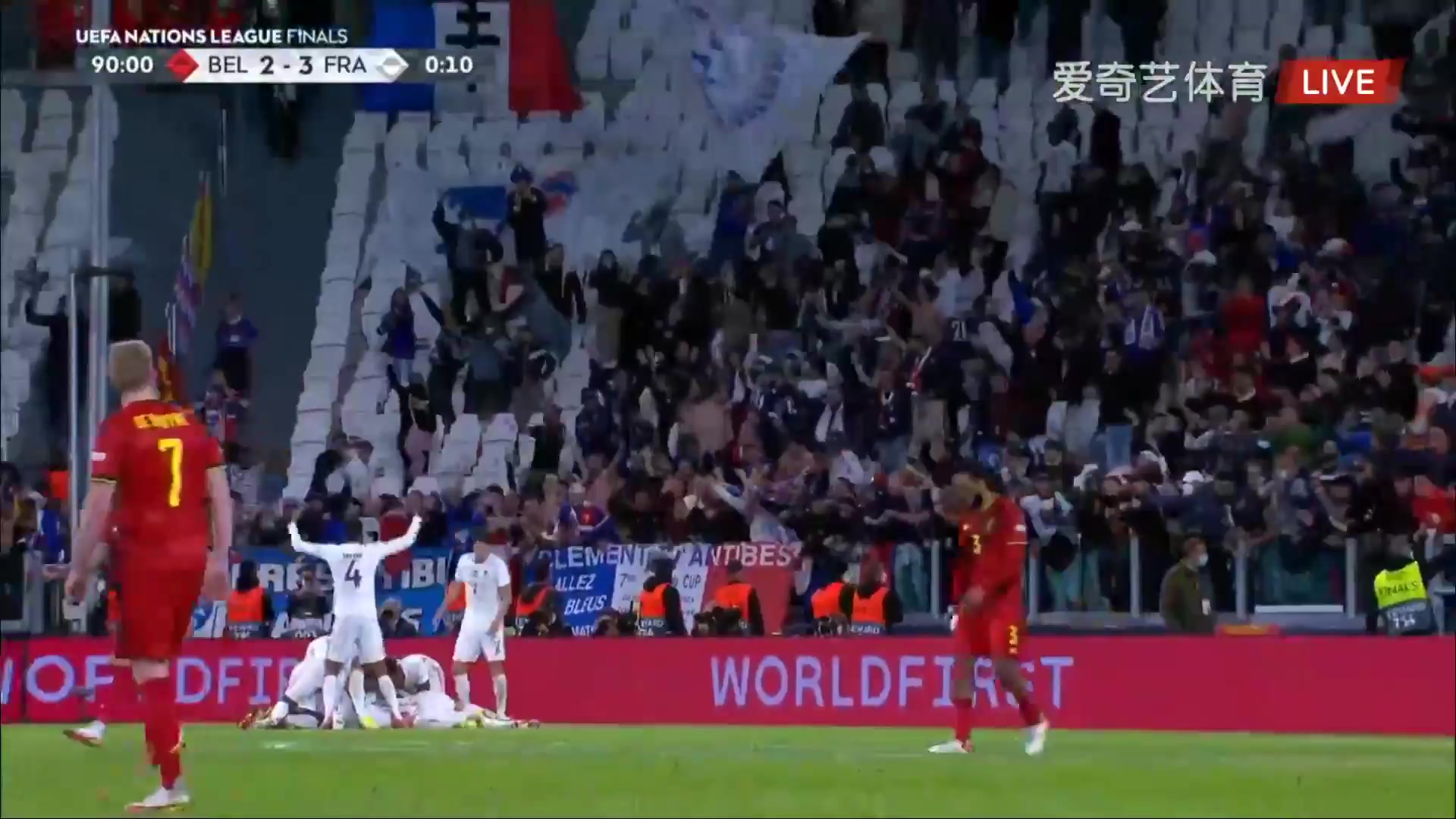 1864 Belgium Vs France 90 skor gol Theo Hernandez, skor 2:3