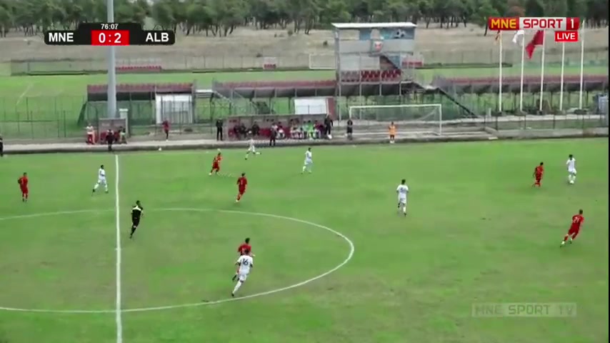 INT FRL Montenegro  U19 Vs Albania U19  Goal in 76 min, Score 0:3