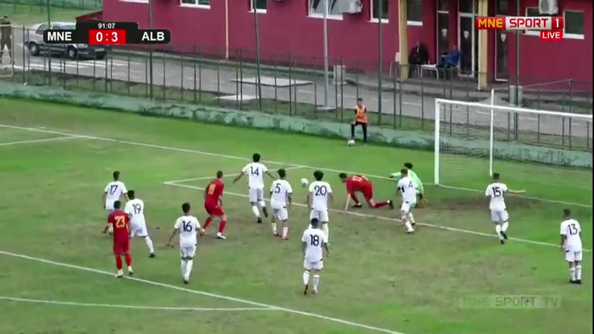 INT FRL Montenegro  U19 Vs Albania U19  Goal in 91 min, Score 1:3