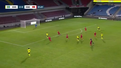 UEFA  U21Q Sweden U21 Vs Montenegro U21 52 ทำประตู Armin Gigovic ประตู, ทำคะแนน 2:0